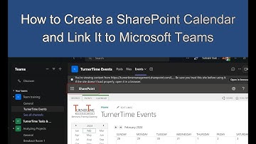 How to Create a SharePoint Calendar and Link It to Microsoft Teams  |  #TurnerTime tutorial