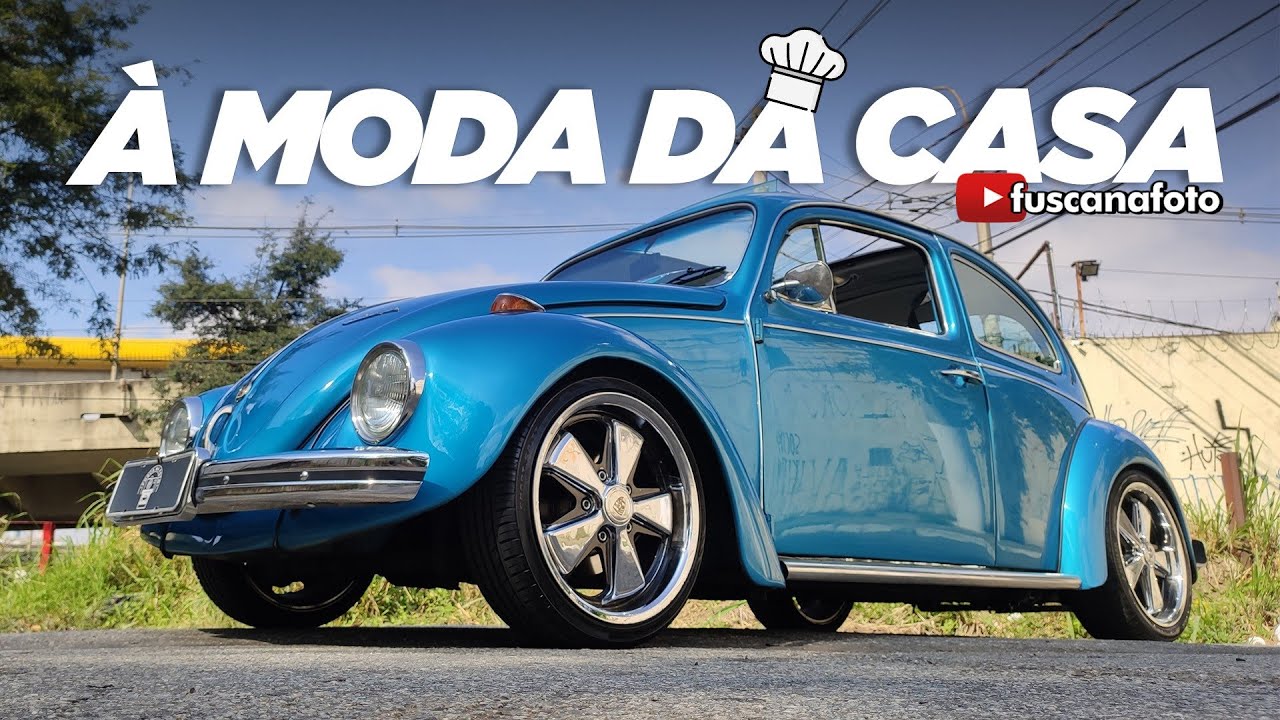 FUSCA 1974 MONTADO À MODA DA CASA: AZUL DO RENAULT SANDERO E RODAS FUCHS 17 EMPI - Fusca na Foto