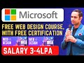 Microsofttechmahindra free web design  development course  free certification