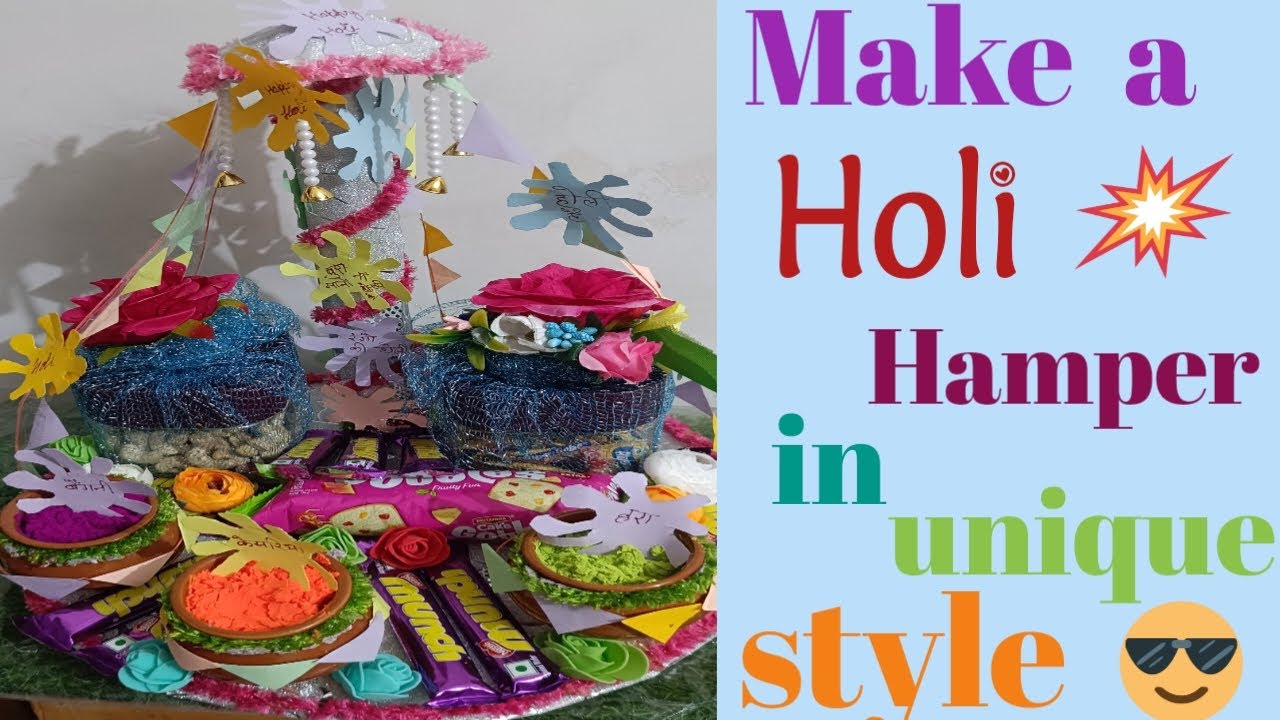 How to make a holi hamper at home in new design / holi hamper #ytviral #viralvideo #vowcraftdiaries 