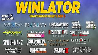 Winlator & Gamehub Playable 20 Game Test Snapdragon 8 Elite Gen 5 Poco F8 Ultra