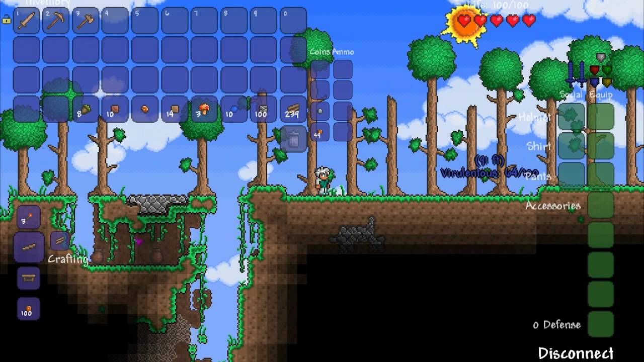Let's Play HARDCORE Terraria:  Month 1, Day 1