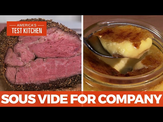 How to Impressive Sous Vide Rosemary-Mustard Seed Crust Roast Beef and Crème Brûlée - YouTube