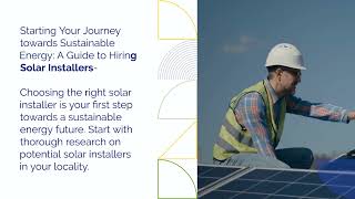An In-Depth Look At Solar Installers And Their Contribution To Sustainable Energy