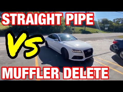 Audi S7 4.0L TWIN TURBO V8: MUFFLER DELETE Vs STRAIGHT PIPES!