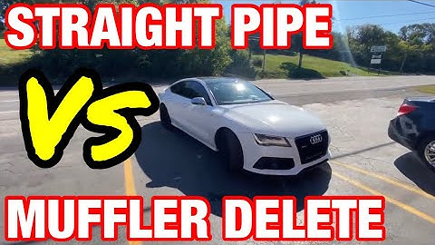 Audi S7 4.0L TWIN TURBO V8: MUFFLER DELETE Vs STRAIGHT PIPES!