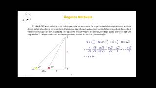 Aula 15 - Curso de Trigonometria - Ângulos Notáveis - Exercício 12