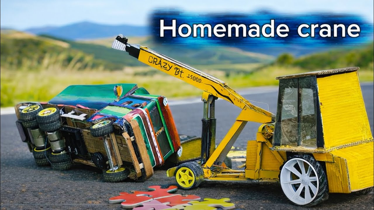 We made an powerful rc crane 🔥🔥