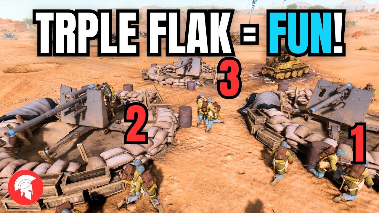 TRIPLE FLAK = FUN!!!!!!!!!!!!!! - Company of Heroes 3 - Wehrmacht Gameplay - 4vs4 Multiplayer - COH3