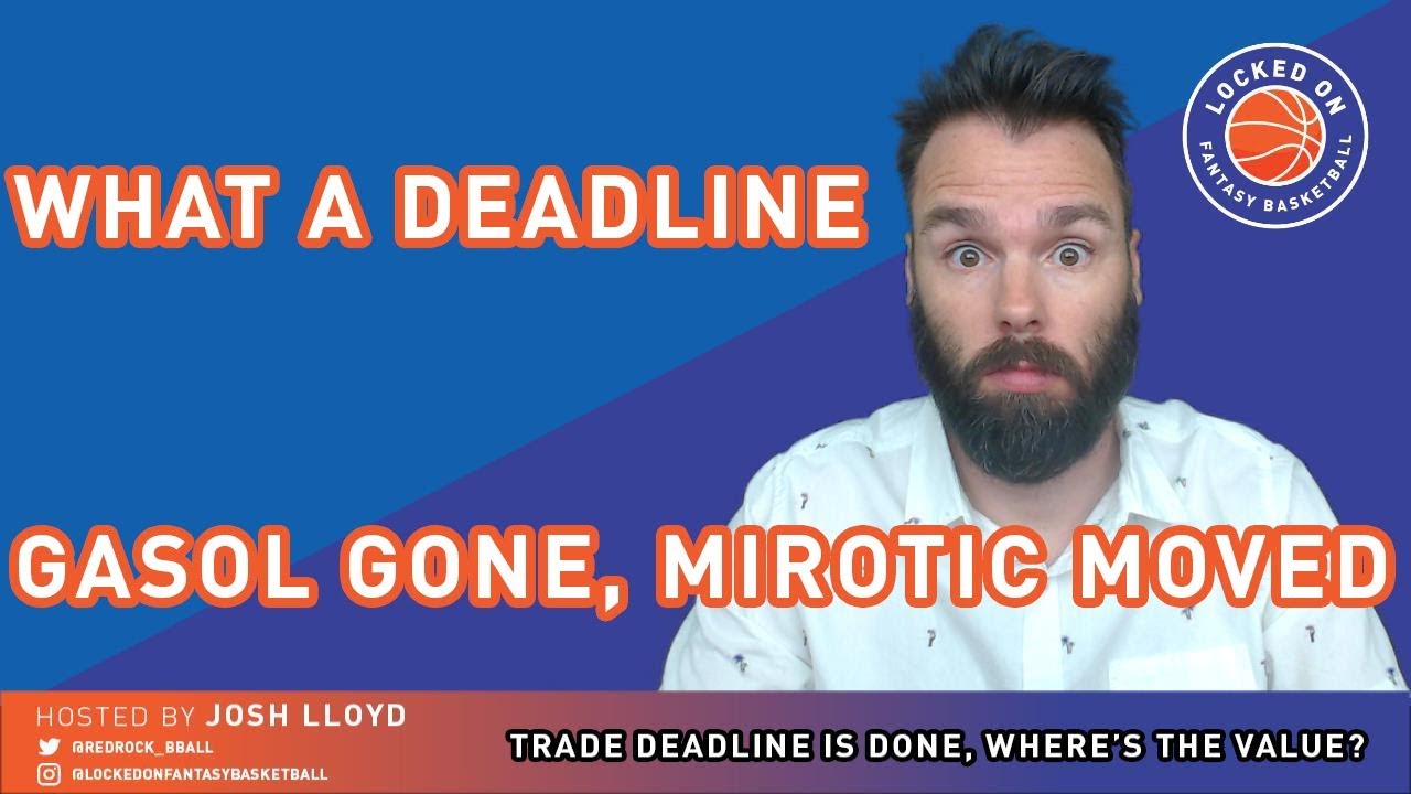 NBA FANTASY NBA Trade Deadline Fallout, Friday DFS YouTube