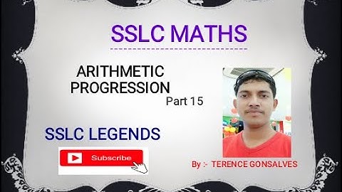 Class 10 || ARITHMETIC PROGRESSION Part 15 by SSLC LEGENDS.