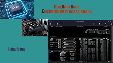 Arch Os: Cpu,Ram,Rom, process check by htop or btop app