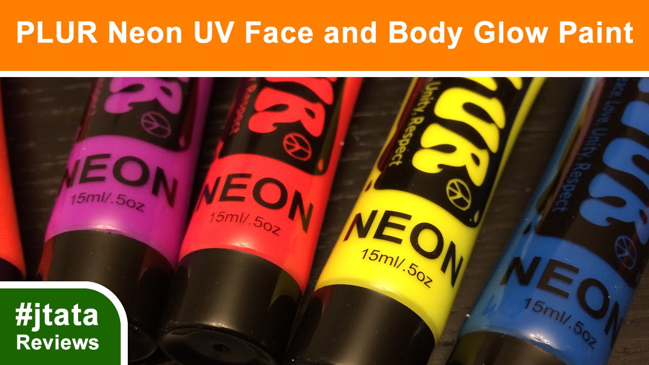 Glow in the Dark Body Paint Tube red 