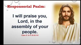 Video thumbnail of "I will praise you Lord,  in the assembly  of your people. ( 5th Sunday of Easter ) by: CFV"