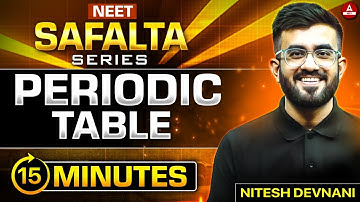 Periodic Table Super Revision in 15 Mins | Nitesh Devnani Sir | SAFALTA Series for NEET!