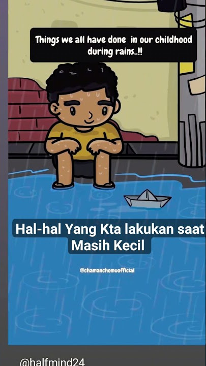 Aktivitas Anak jaman dulu saat hujan #animation #animasi #hiburan #masakecil #masasekolah #hujan
