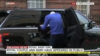 Royal Baby Girl Charlotte Elizabeth Diana Leaves Hospital -Prince William Drives Kate, New Princess