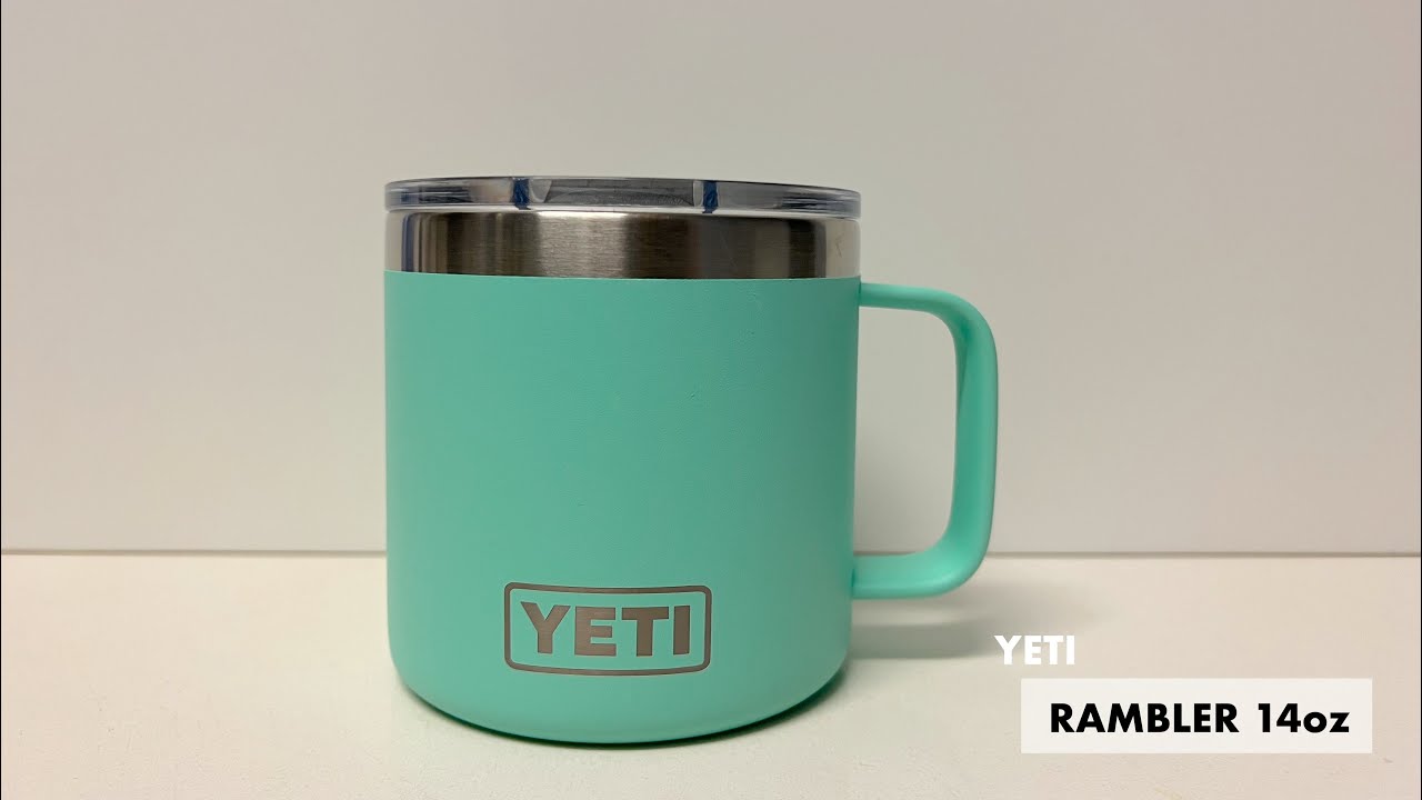 YETI RAMBLER 14oz MUG CLOSER LOOK | SEAFOAM COLOR