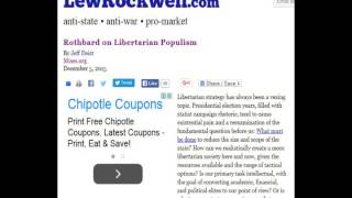 Jeff Deist: Populism Is a Path to Liberty ( Murray N. Rothbard )