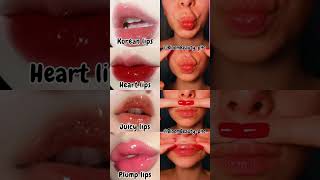 Korean Lips vs Heart Lips vs Juicy Lips vs Plump Lips 💋 Which Suits YOU? 😍 #glowup