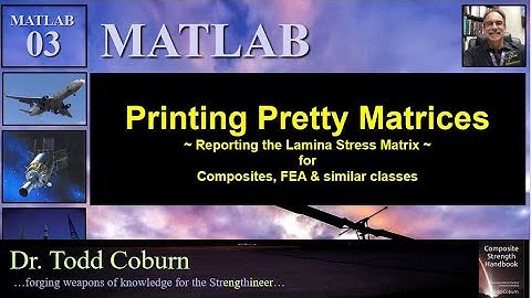 MATLAB: L-03 Printing Pretty Matrices