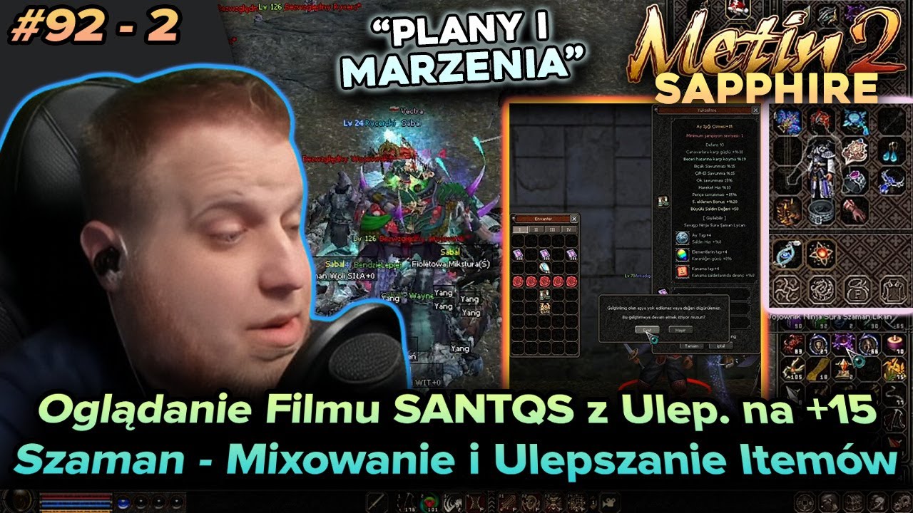 Sabal - Metin2 - Sapphire - Film z ulepszania butów +15 oraz ubieranie Szamana pod zarobek - 92/2