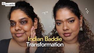 Indian Baddie Makeup Tutorial: Dewy Skin, Bold Kajal &amp; Glossy Lips | BeBeautiful