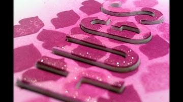 CAS Valentine card with dimensional die cut Video#40  Card making tutorial, www.hartybyheart.com