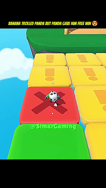 Banana Trolled Panda But Panda Gave Him Free Win🥺 Stumble Guys Respect Moment 😍 #stumbleguys #shorts