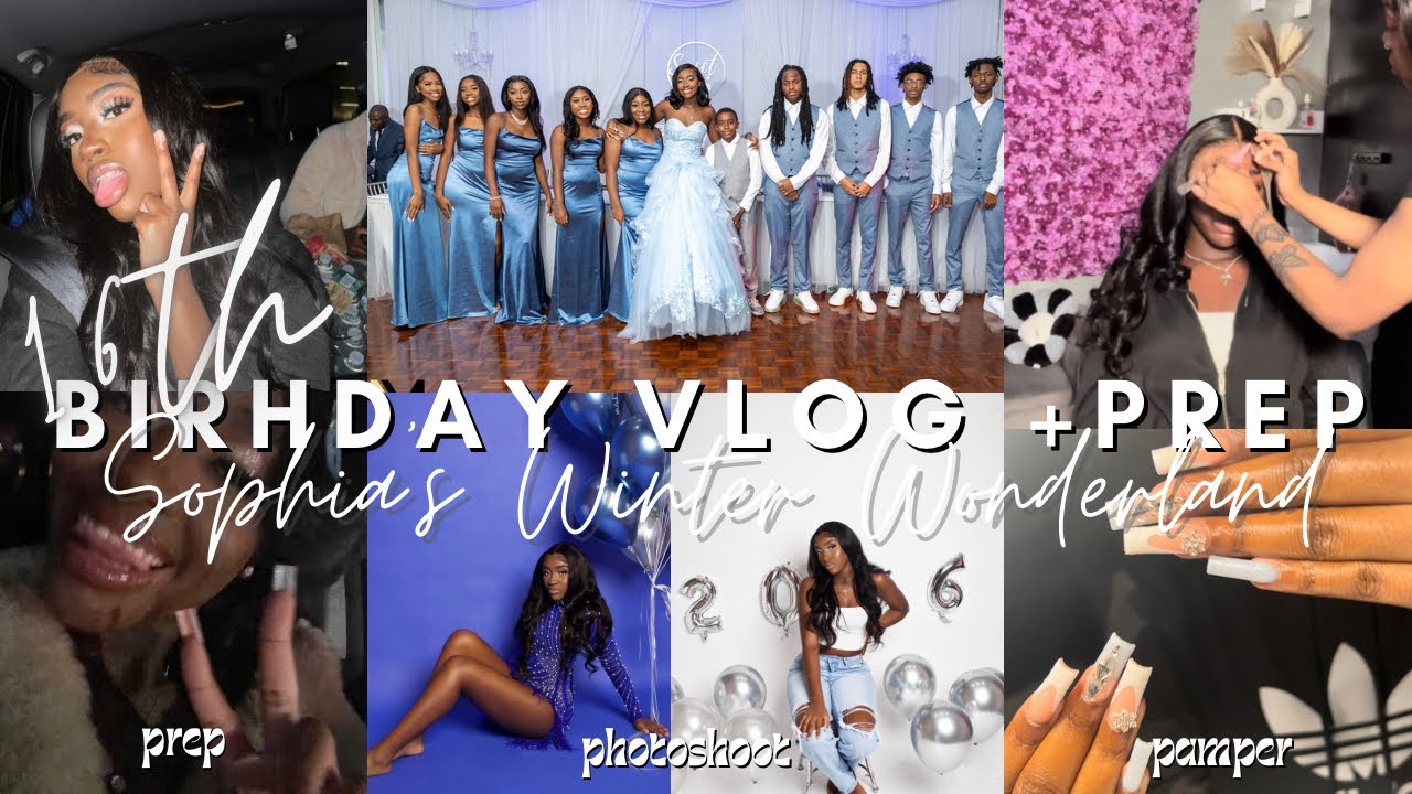 My Sweet 16 Birthday Vlog + Prep ♡ || Bday Party, Photoshoot, Hair, Nails, & More !!!