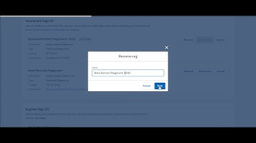 Rename, Disconnect or Connect Playground   Trailhead