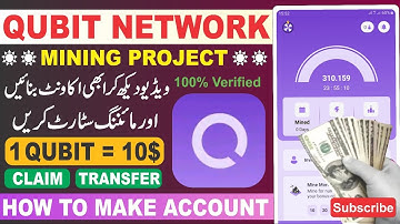 Qubit Network | Qubit new free Mining project | How to make Account in Qubit #qubit #mining #crypto