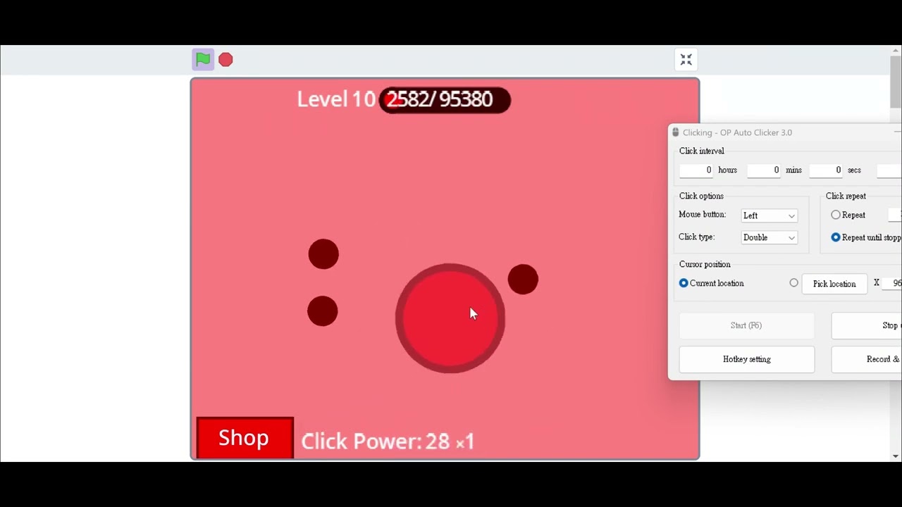 Unfair clicker game speedrun w/autoclicker (