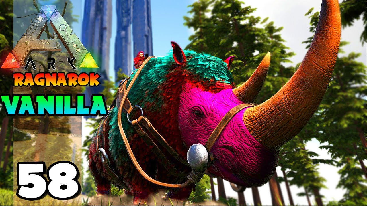 RHINOCEROS A VERY STRONG CREATURE !!!! ARK: RAGNAROK (VANILLA) 58