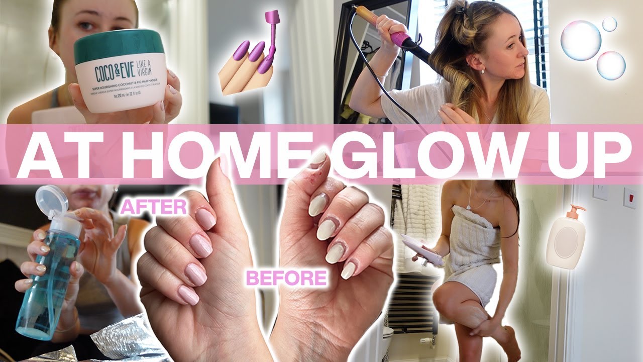 GLOW UP WITH ME | how I do my nails, products I use, hair care routine ...