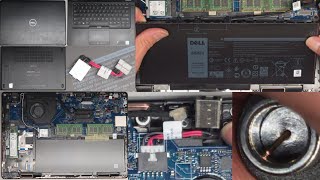 DELL Latitude 5490 Disassembly RAM SSD CMOS BIOS RTC Battery Charge Port Bent Pin Replacement Repair
