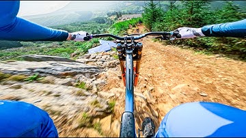 POV: GNARLY FULL RUN at Red Bull Hardline w/ Gee Atherton & Ronan Dunne