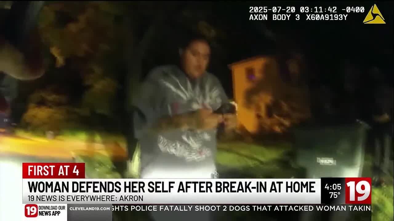 ⁣Akron woman confronts armed men spotted on doorbell camera; shootout follows