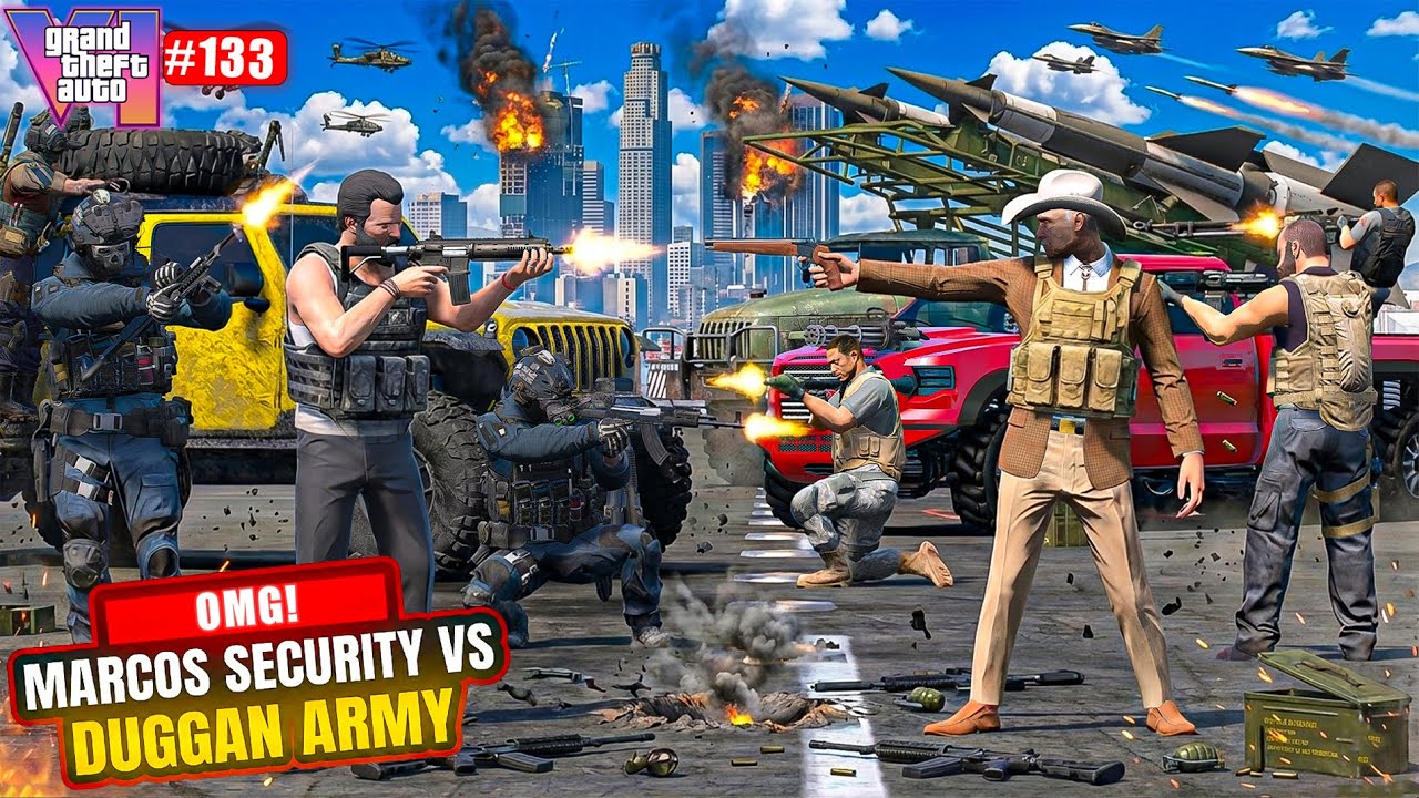 MARCO'S SECURITY VS DUGGAN ARMY | GTA 5 GAMEPLAY 