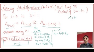 Array Modification: Codechef Oct Long