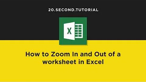 Zoom in and out in Excel | Microsoft Excel Tutorial #5