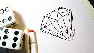 Como Desenhar Diamante (Facil)