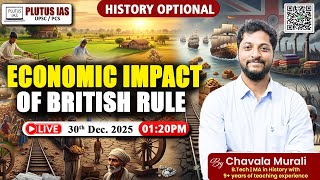 Economic Impact of British Rule | History Optional | By Chalava Murali Sir | Plutus Ias