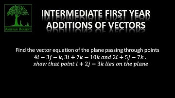 Intermediate first year Additions of Vectors