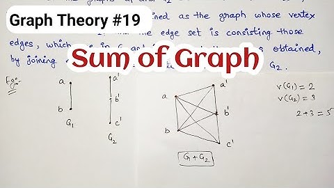 Sum of graph | Join of two graph | Operation of graph |graph theory in discrete mathematics