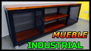 Mueble industrial.Hierro y madera.Iron and wood.