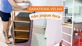 Não jogue fora: Sua SAPATEIRA VELHA! Ideia de decoração para casa alugada-Decoração 2024