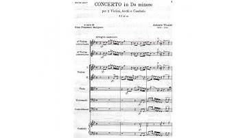 Concerto for 2 Violins in C minor, RV 510 By Antonio Vivaldi (with Score)