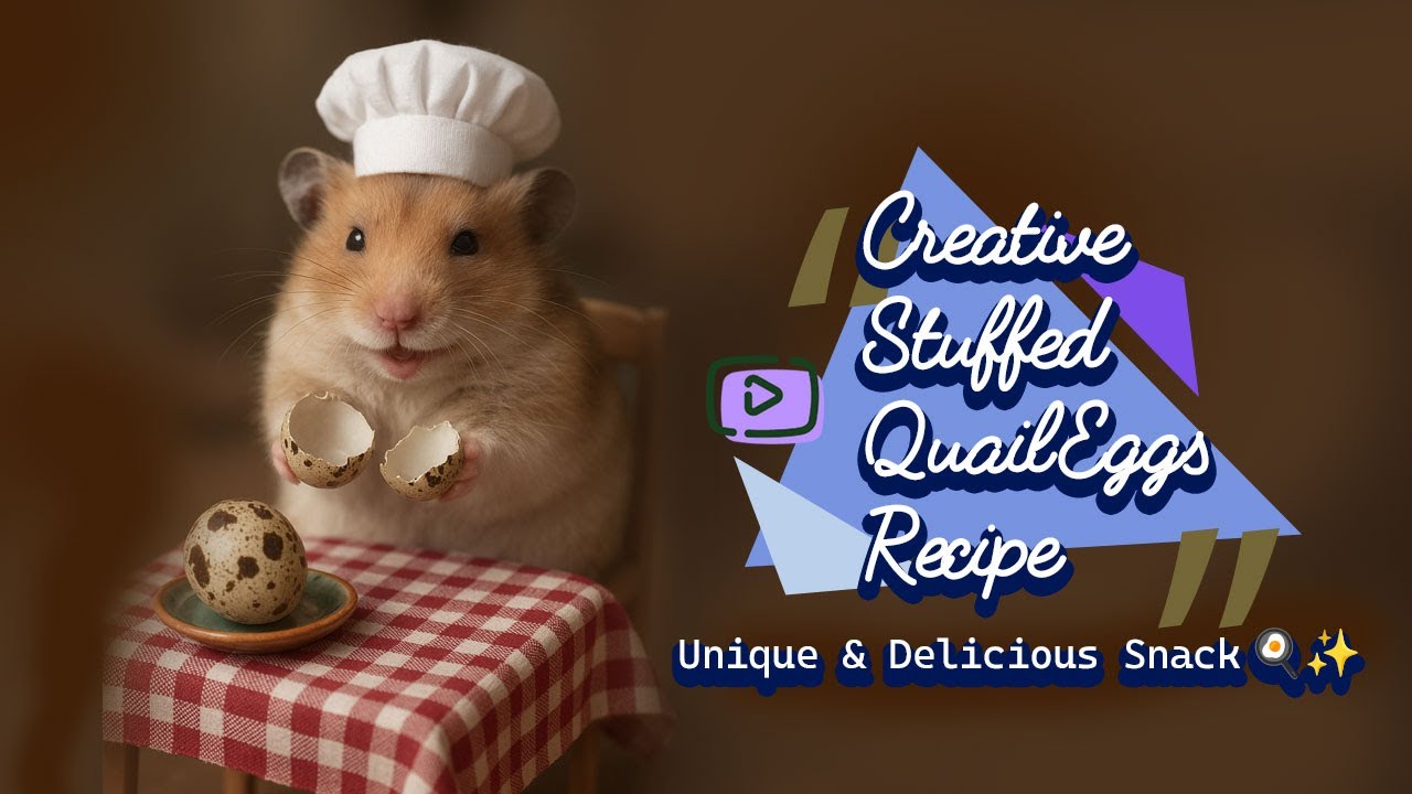 Hamster Chef: Creative Stuffed Quail Eggs Recipe | Unique & Delicious Snack 🍳✨”