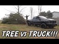 1000HP CUMMINS TRUCK vs MASSIVE TREE!!! 4WD LAUNCH!!!